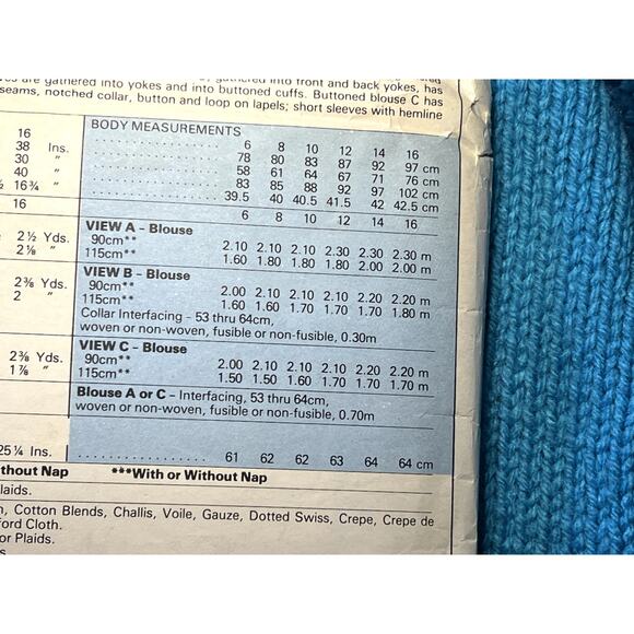 McCalls 7623 Sewing pattern blouse high neck 1980s size 10 - Picture 5 of 6